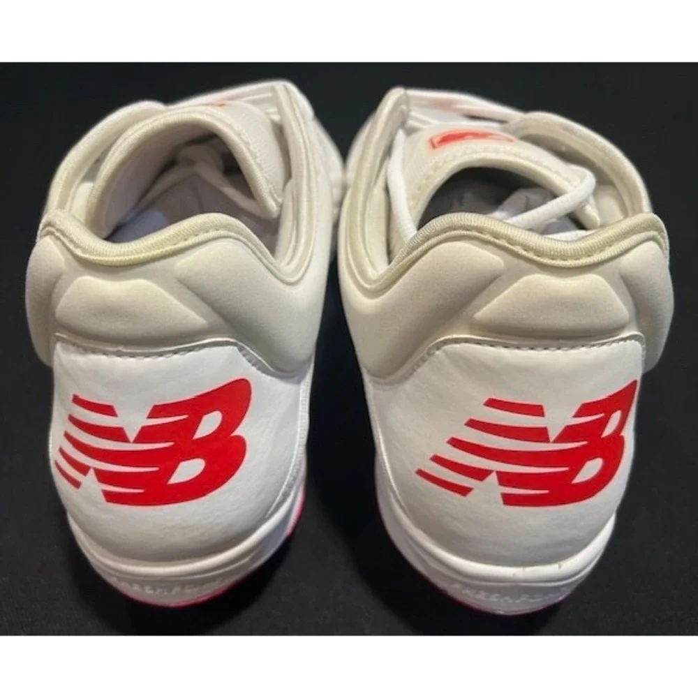 New Balance Mens 3000 V4 Metal Baseball Cleats White/Red NIB - Size 16 Xtra Wide